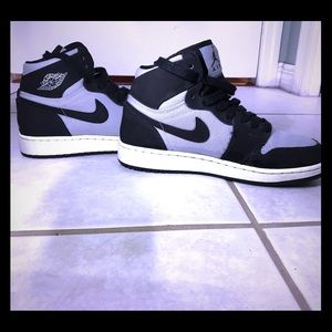 Nike Jordan’s/size 5 Youth/ Black, Grey, White